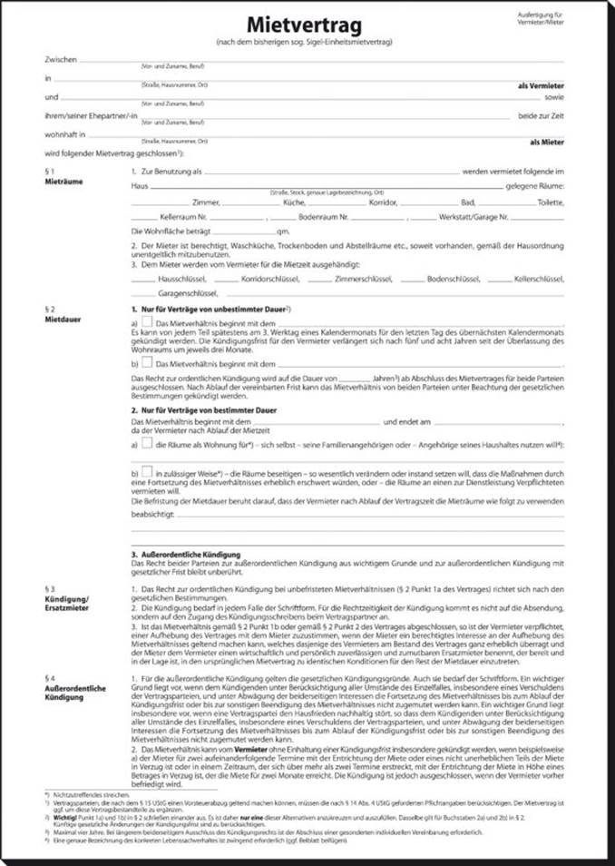 mietvertrag